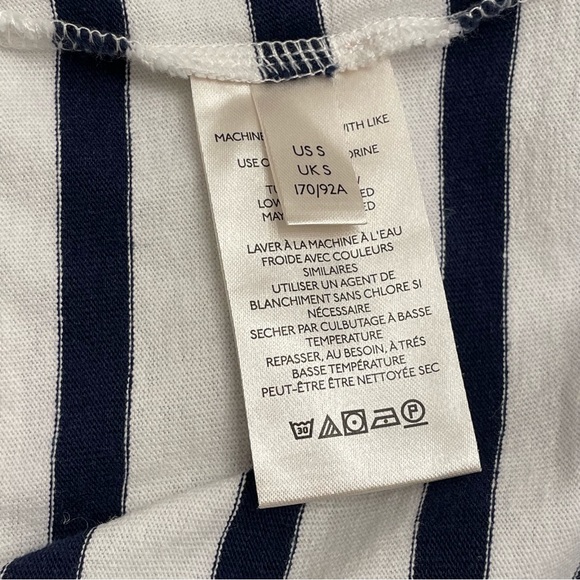 Anthropologie Split Neck Striped T Shirt - Picture 9 of 11